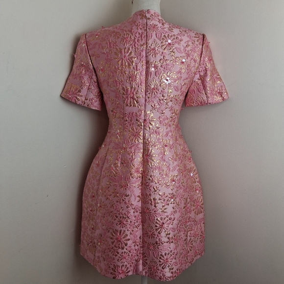 Catchall Astrid Frozen Berry Jacquard Floral Mini Dress Size Small NWT - Picture 5 of 14